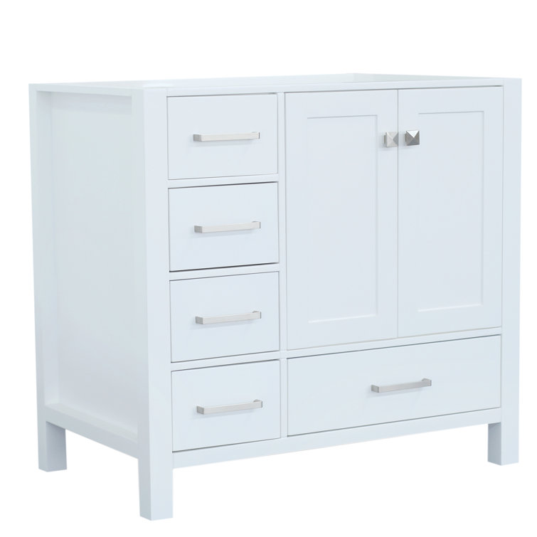 Latitude Run® Amariani Right Offset 36 Single Bathroom Vanity Base Only